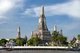 Thailand: Wat Arun (Temple of Dawn) from the Chao Phraya River, Bangkok