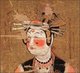 China: A well-to-do female donor dressed and made up in the height of contemporaneous fashion. Mogao Caves, Dunhuang, c.9th century.