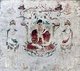 Japan: Lost Horyuji Temple fresco from a pre-1949 photograph: No.6 wall, Amitabha Buddha Paradise.