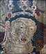 Japan: Lost Horyuji Temple fresco from a pre-1949 photograph: No.10 wall, Bhaisajyaguruvaidurya Tathagata paradise, Bodhisattva face.