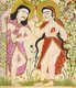 Iran: Adam and Hawwa (the Islamic Adam and Eve) as depicted in 'Manafi al-Hayawan' (Useful Animals). Maragheh, 1294-99 (Ilkhanid Era). Detail.